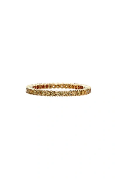 Shop Sethi Couture Yellow Diamond Eternity Band Ring In D0.70 18kyg