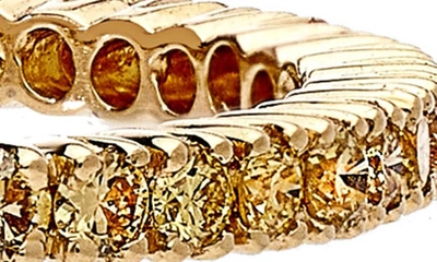 Shop Sethi Couture Yellow Diamond Eternity Band Ring In D0.70 18kyg