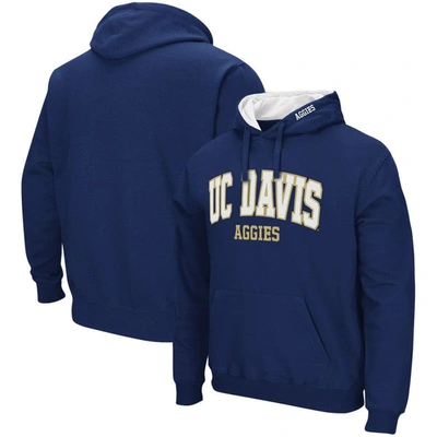 Shop Colosseum Navy Uc Davis Aggies Arch And Logo Pullover Hoodie