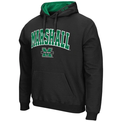 Colosseum Black Marshall Thundering Herd Arch And Logo Pullover Hoodie In Black
