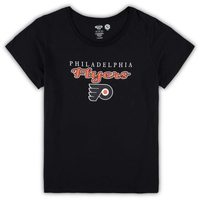 Shop Concepts Sport Black Philadelphia Flyers Plus Size Lodge T-shirt & Pants Sleep Set