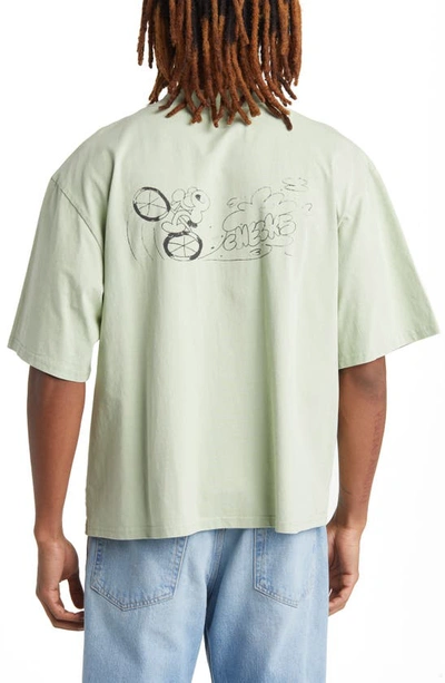 Shop Checks Moving & Grooving Graphic T-shirt In Lichen Green