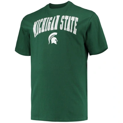 Shop Champion Green Michigan State Spartans Big & Tall Arch Over Wordmark T-shirt