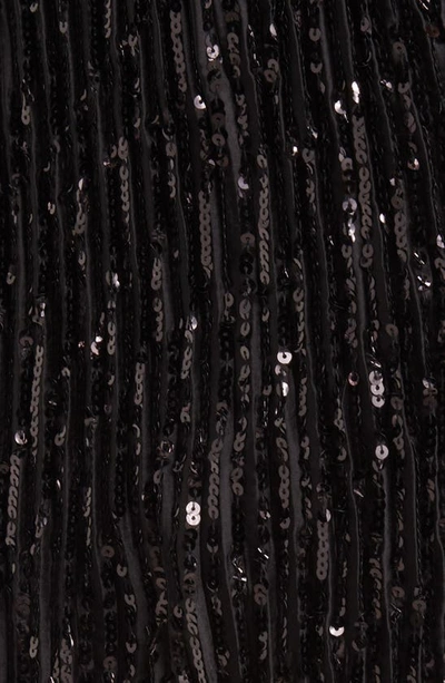 Shop Asos Design Sequin High Neck Minidress In Black