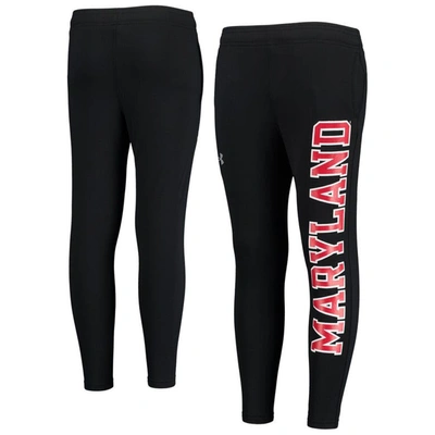 Shop Under Armour Youth  Black Maryland Terrapins Brawler Pants