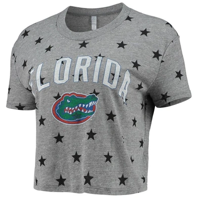 Shop Alternative Apparel Gray Florida Gators Headliner Stars Cropped Tri-blend T-shirt