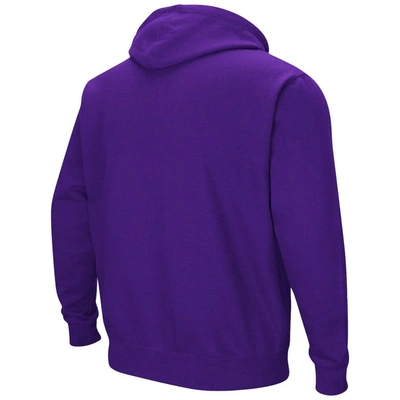 Colosseum Purple Nyu Violets Arch And Logo Pullover Hoodie In Purple