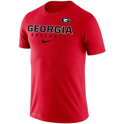 Shop Nike Red Georgia Bulldogs Baseball Legend Slim Fit Performance T-shirt
