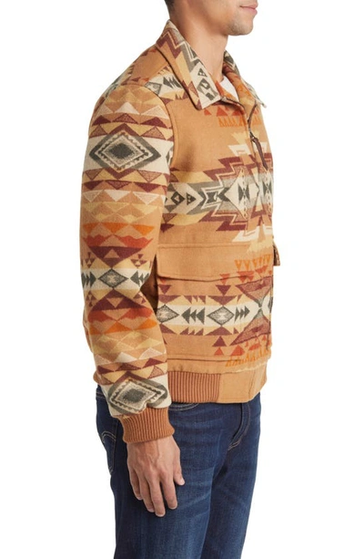 Shop Pendleton Colton Jacquard Wool Jacket In Highland Peak Tan
