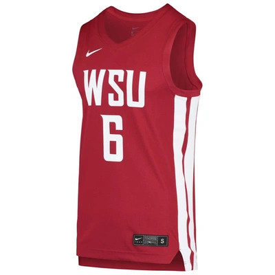 Shop Nike #6 Crimson Washington State Cougars Replica Basketball Jersey