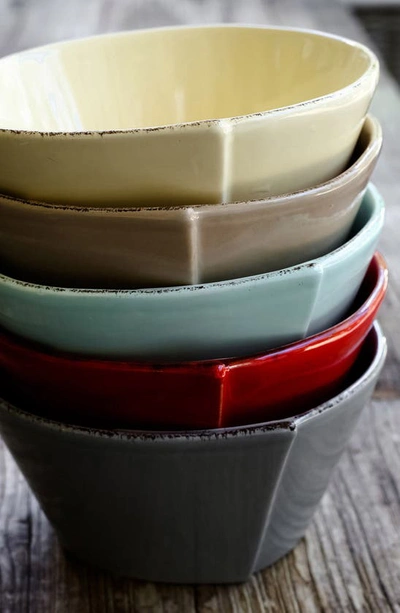 Vietri Lastra Cereal Bowl In Gray