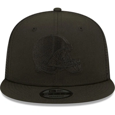 Shop New Era Black Cleveland Browns Classic 9fifty Trucker Snapback Hat