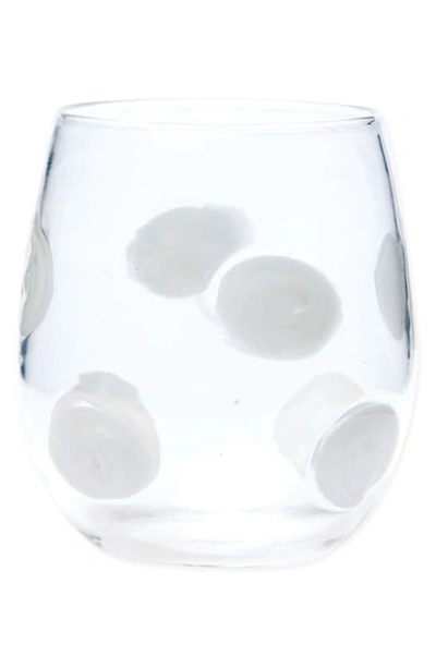 Shop Vietri Drop Stemless Wine Glass In White