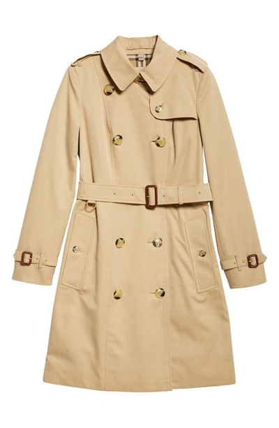 Shop Burberry Chelsea Long Heritage Trench Coat In Honey