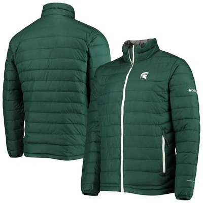 Shop Columbia Green Michigan State Spartans Powder Lite Omni-heat Reflective Full-zip Jacket