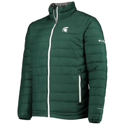 Shop Columbia Green Michigan State Spartans Powder Lite Omni-heat Reflective Full-zip Jacket