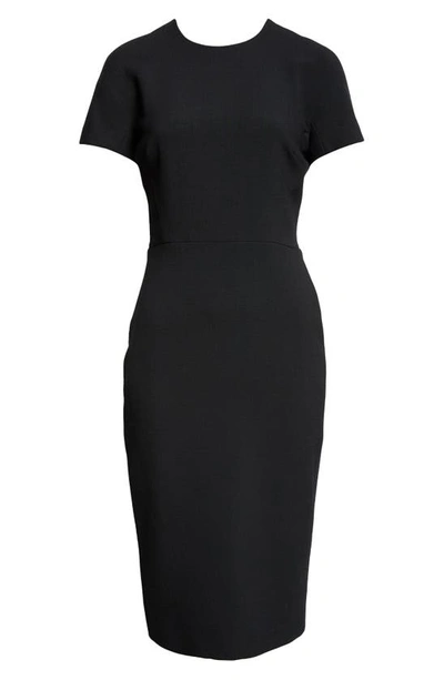 Victoria Beckham T-shirt Fitted Dress In Black