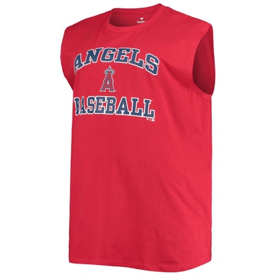 Shop Profile Red Los Angeles Angels Big & Tall Jersey Muscle Tank Top