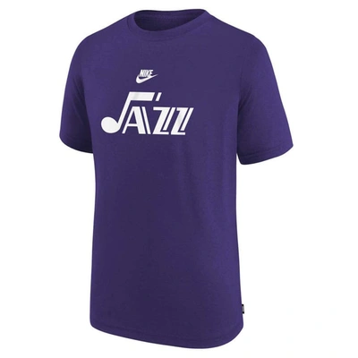 Shop Nba Youth Nike   Purple Utah Jazz 2023/24 Classic Edition Authentic Pregame Shooting T-shirt