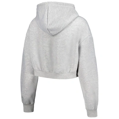 Shop The Wild Collective Heather Gray Lafc Cropped Pullover Hoodie