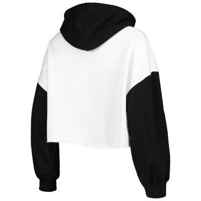 Shop Gameday Couture White/black Clemson Tigers Good Time Color Block Cropped Hoodie