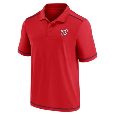 Shop Fanatics Branded Red Washington Nationals Primary Team Logo Polo