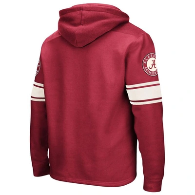 Colosseum Men's  Crimson Alabama Crimson Tide Big And Tall Hockey Lace-up Pullover Hoodie In Crimson