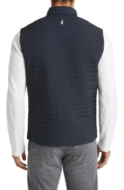 Shop Johnnie-o Crosswind Quilted Performance Vest In Black