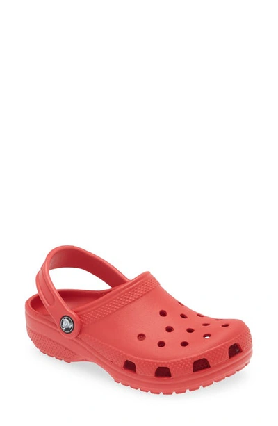 Shop Crocs Kids' Classic Clog In Varsity Red