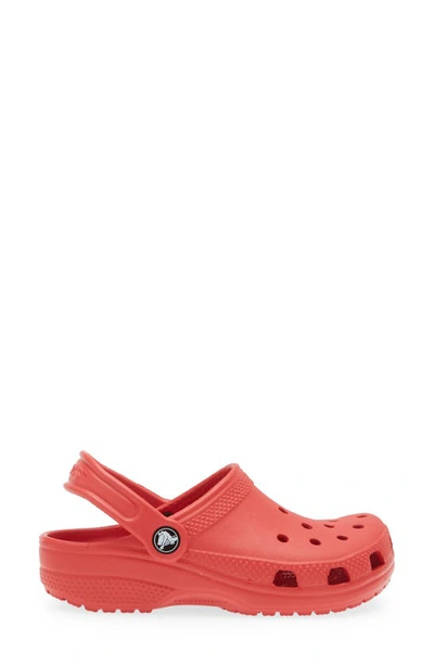 Shop Crocs Kids' Classic Clog In Varsity Red