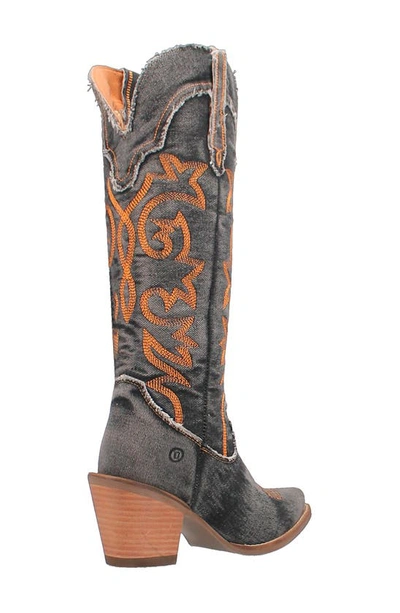 Dingo Texas Tornado Knee High Western Boot In Black