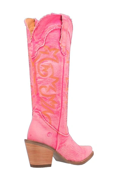 Shop Dingo Texas Tornado Knee High Western Boot In Pink