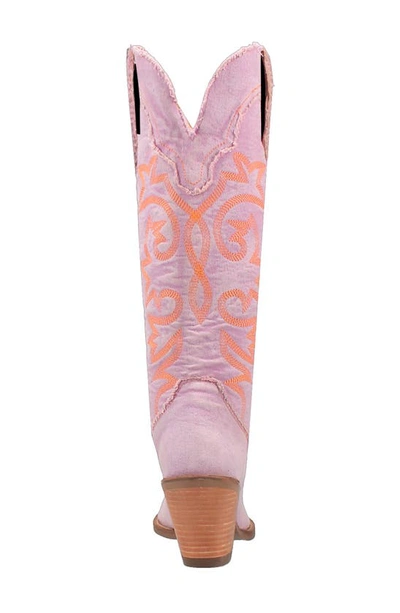 Shop Dingo Texas Tornado Knee High Western Boot In Purple