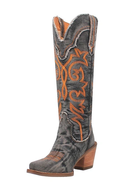 Dingo Texas Tornado Knee High Western Boot In Black
