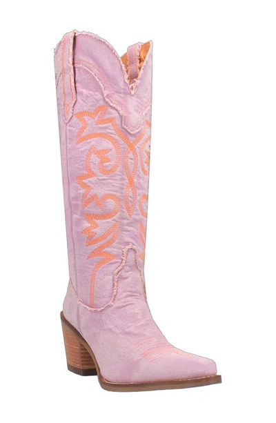 Shop Dingo Texas Tornado Knee High Western Boot In Purple