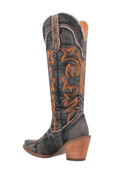 Dingo Texas Tornado Knee High Western Boot In Black