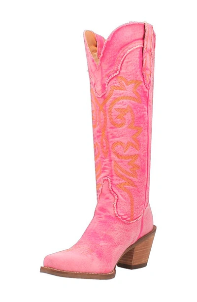 Shop Dingo Texas Tornado Knee High Western Boot In Pink