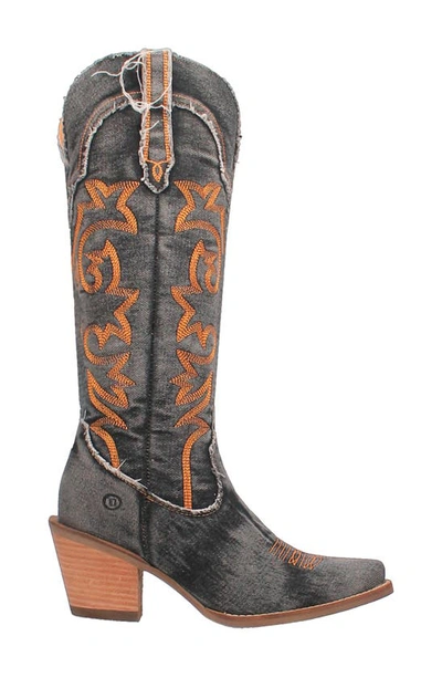 Dingo Texas Tornado Knee High Western Boot In Black