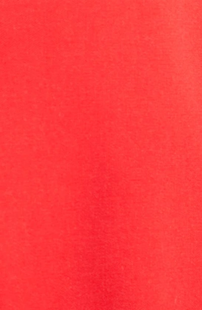Shop Alexander Mcqueen Bow Detail Wool Grain De Poudre Shorts In Lust Red