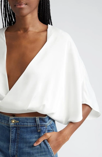 Shop Ramy Brook Aileen Wrap Front Top In Ivory