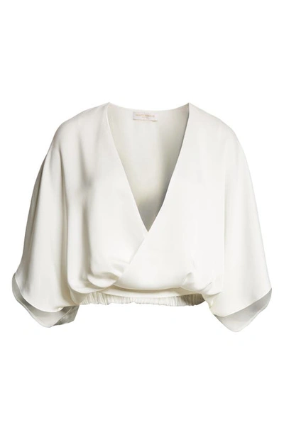 Shop Ramy Brook Aileen Wrap Front Top In Ivory