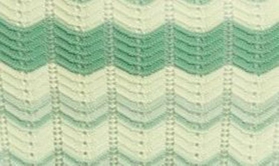 Shop Ramy Brook Mylah Chevron Stripe Sleeveless Cotton Sweater Dress In Mineral Green Twist Cotton
