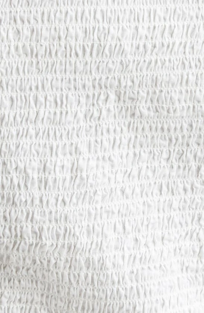 Shop Ramy Brook Paislee Smocked Sleeveless Cotton Top In White