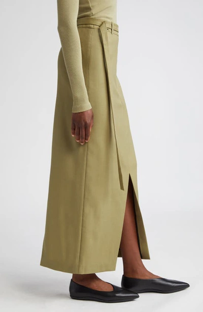 Shop Rohe Reimangined Maxi Skirt In Sage