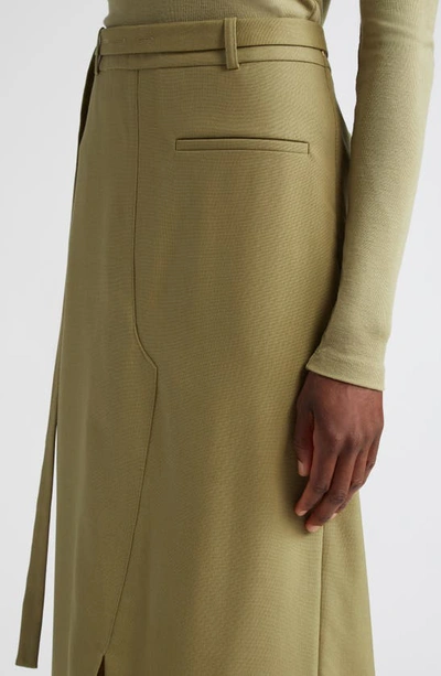Shop Rohe Reimangined Maxi Skirt In Sage