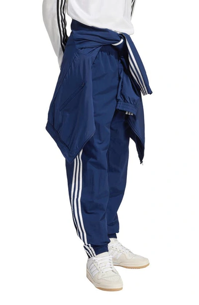 Shop Adidas Originals Adicolor Firebird Recycled Polyester Track Pants In Night Indigo