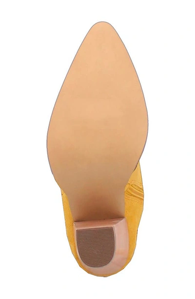 Dingo Crazy Train Fringe Zip-up Western Boot In Yellow