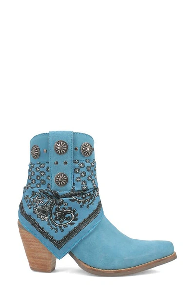 Dingo Bandida Side Zip Western Boot In Blue