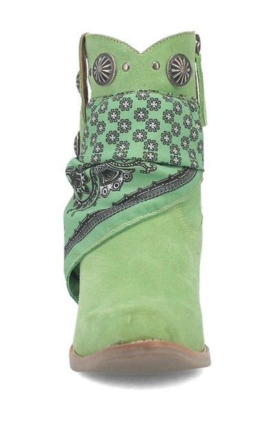 Dingo Bandida Side Zip Western Boot In Lime