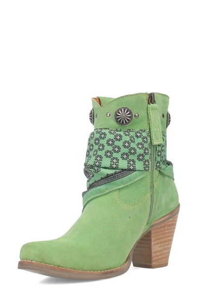 Dingo Bandida Side Zip Western Boot In Lime